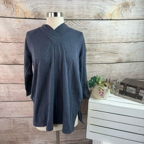 J. Jill Tops - PureJill‎ J Jill Affinity French Terry Pima Cotton Tunic Top V-Neck Blue Size XS